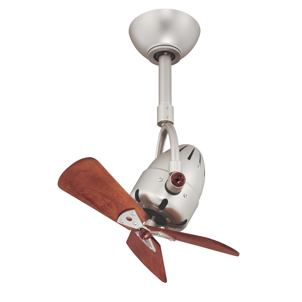 Atlas DI-BN-WD Diane Ceiling Fan in Brushed Nickel with Mahogany Tone blades