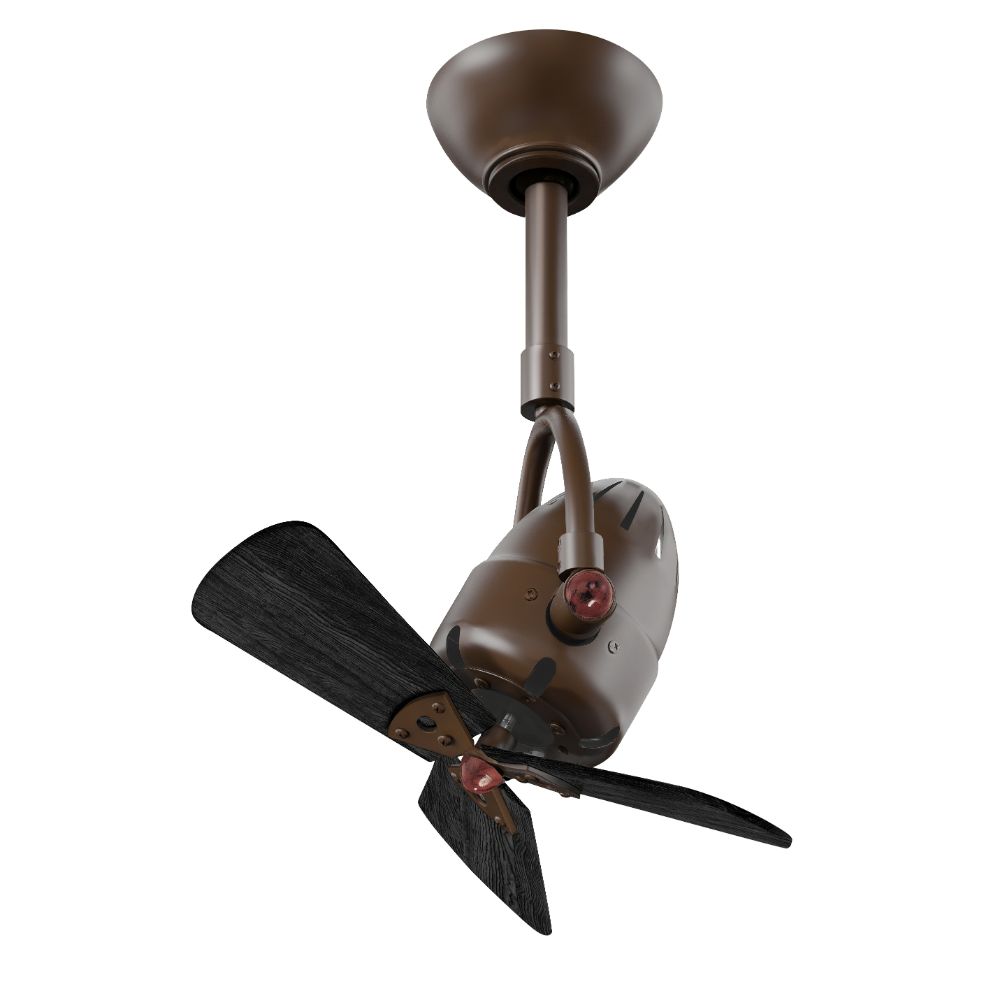 Atlas DI-TB-WDBK Diane 3 Blade Oscillating Directional Ceiling Fan in Textured Bronze