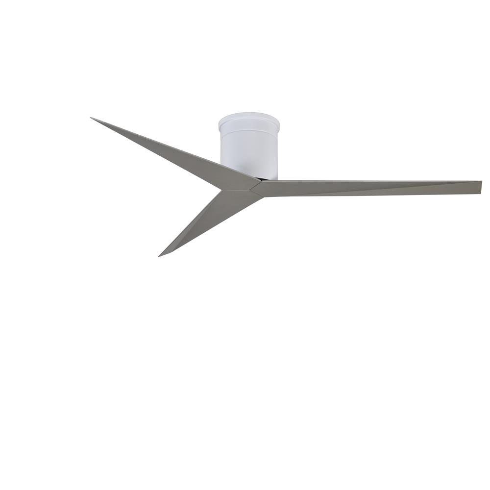 Atlas EKH-WH-BN Eliza Ceiling Fan in Gloss White with Brushed Nickel blades