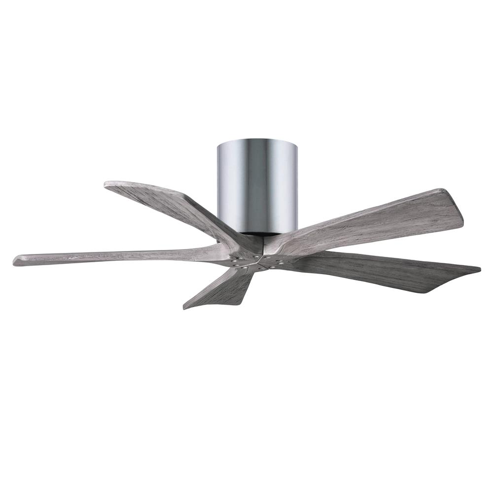 Atlas IR5H-CR-BW-42 Irene Ceiling Fan in Polished Chrome with Barnwood Tone blades