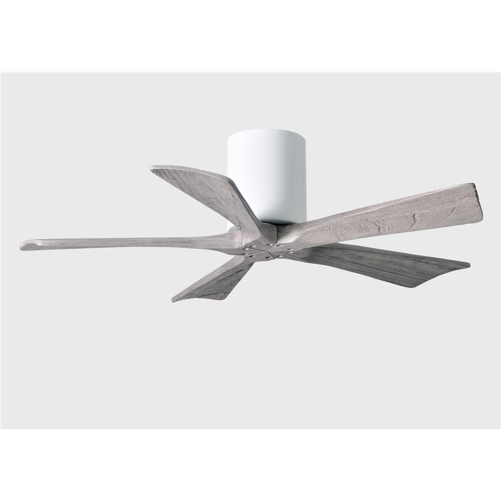 Atlas IR5H-WH-BW-42 Irene Ceiling Fan in Gloss White with Barnwood Tone blades
