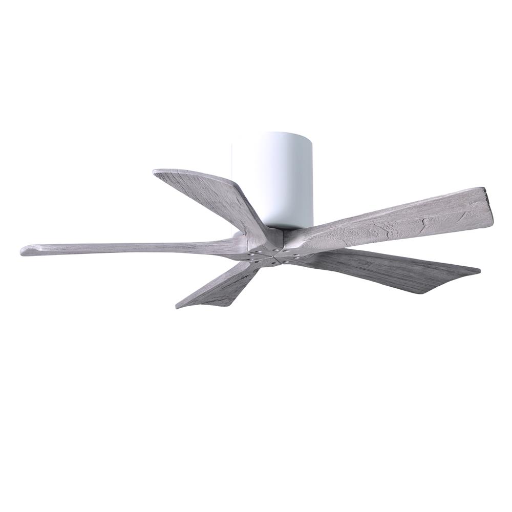 Atlas IR5H-WH-BW-42 Irene Ceiling Fan in Gloss White with Barnwood Tone blades