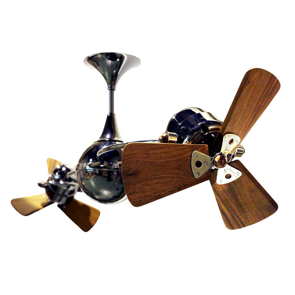 Matthews-Gerbar IV-BKN-WD Italo Ventania Ceiling Fan in Black Nickel with Mahogany blades