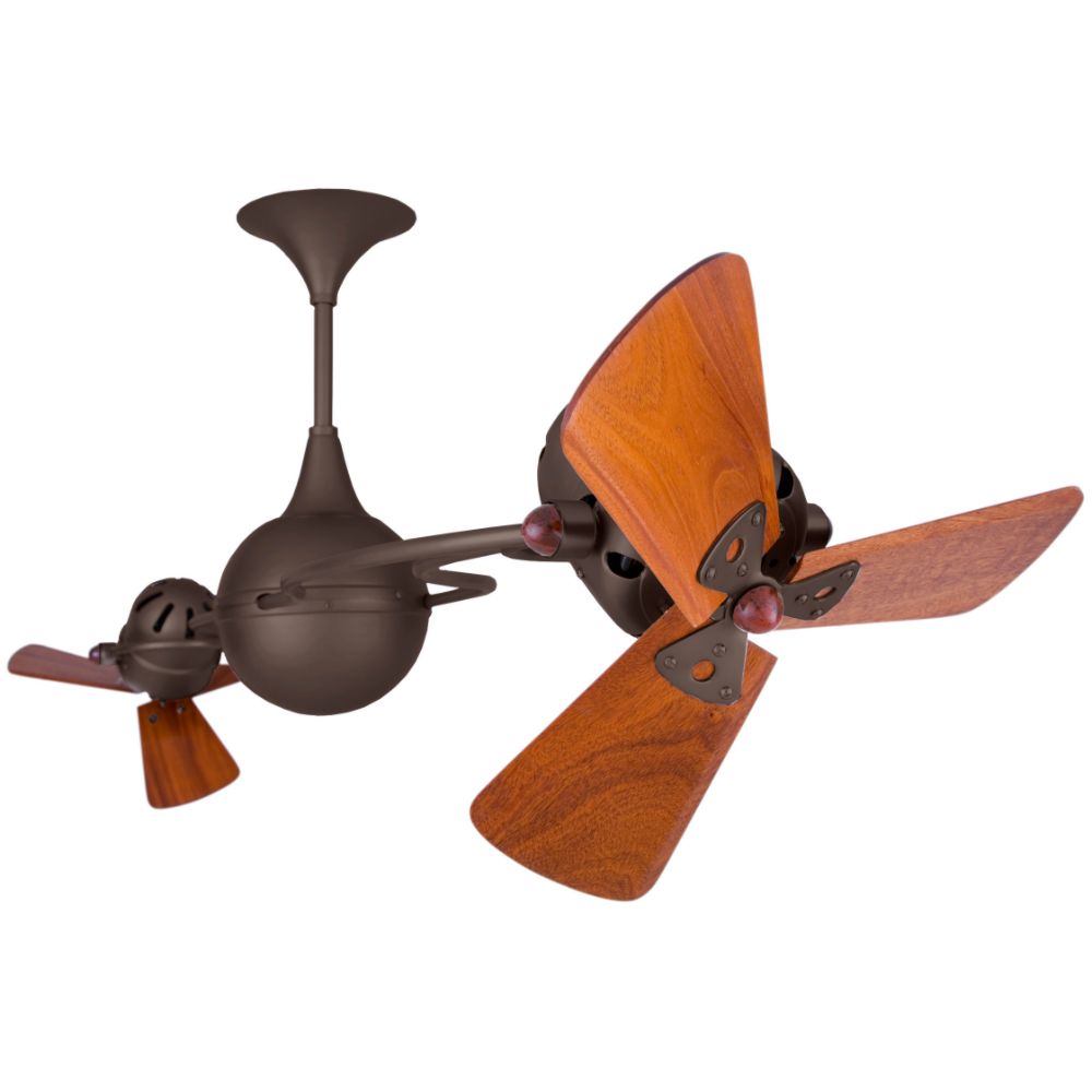 Matthews-Gerbar IV-BZZT-WD Italo Ventania Ceiling Fan in Bronzette with Mahogany blades