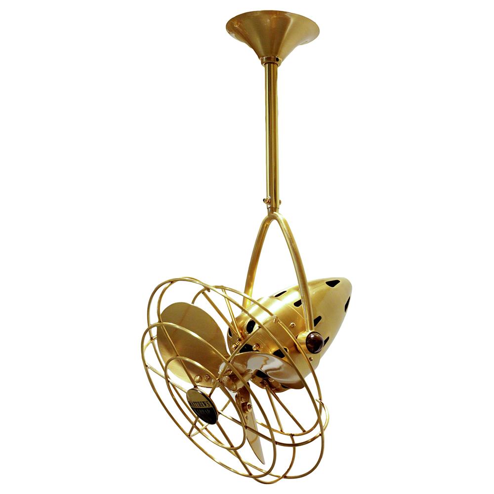 Matthews-Gerbar JD-BRBR-MTL Jarold Direcional Ceiling Fan in Brushed Brass with Brushed Brass blades