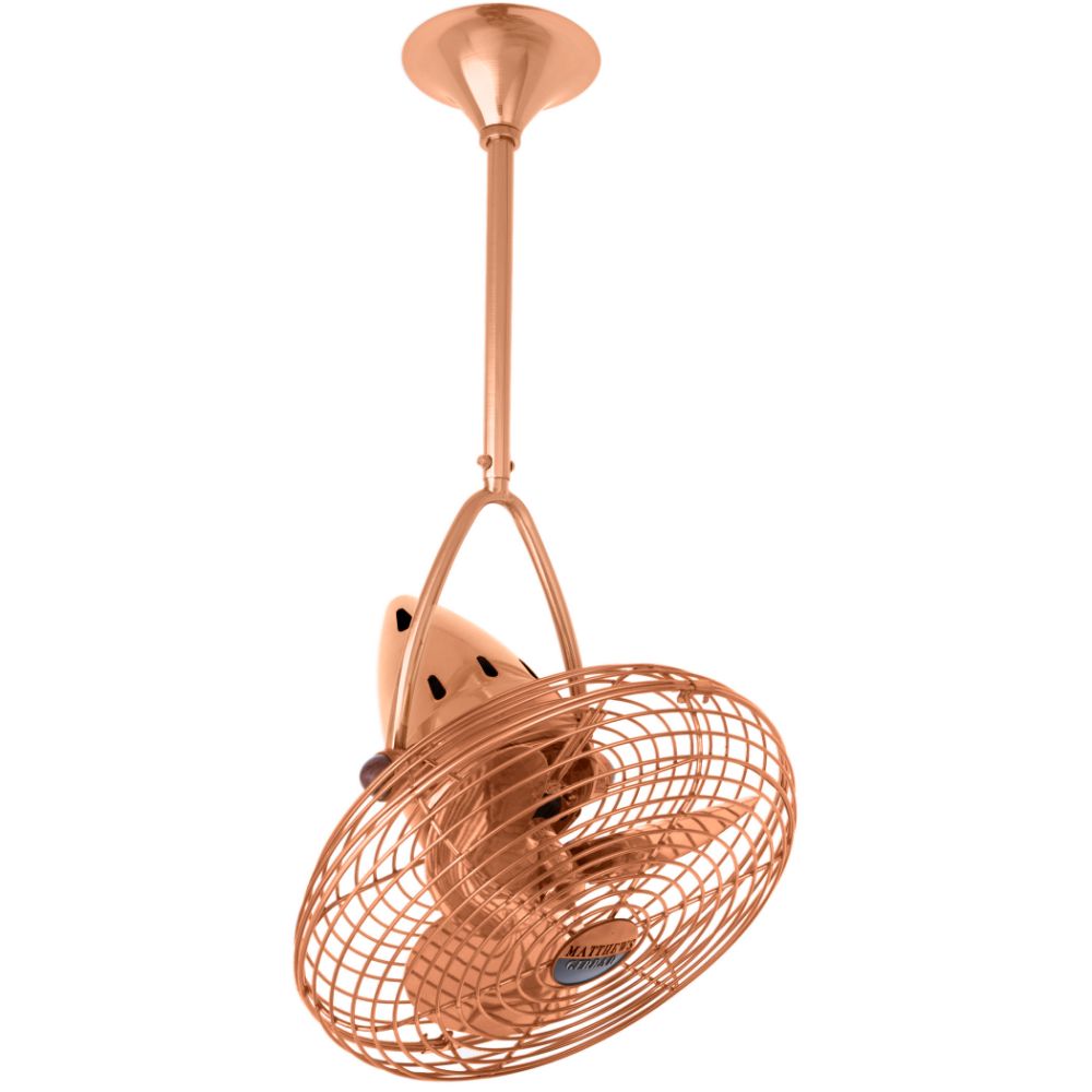 Matthews-Gerbar JD-BRCP-MTL Jarold Direcional Ceiling Fan in Brushed Copper with Brushed Copper blades