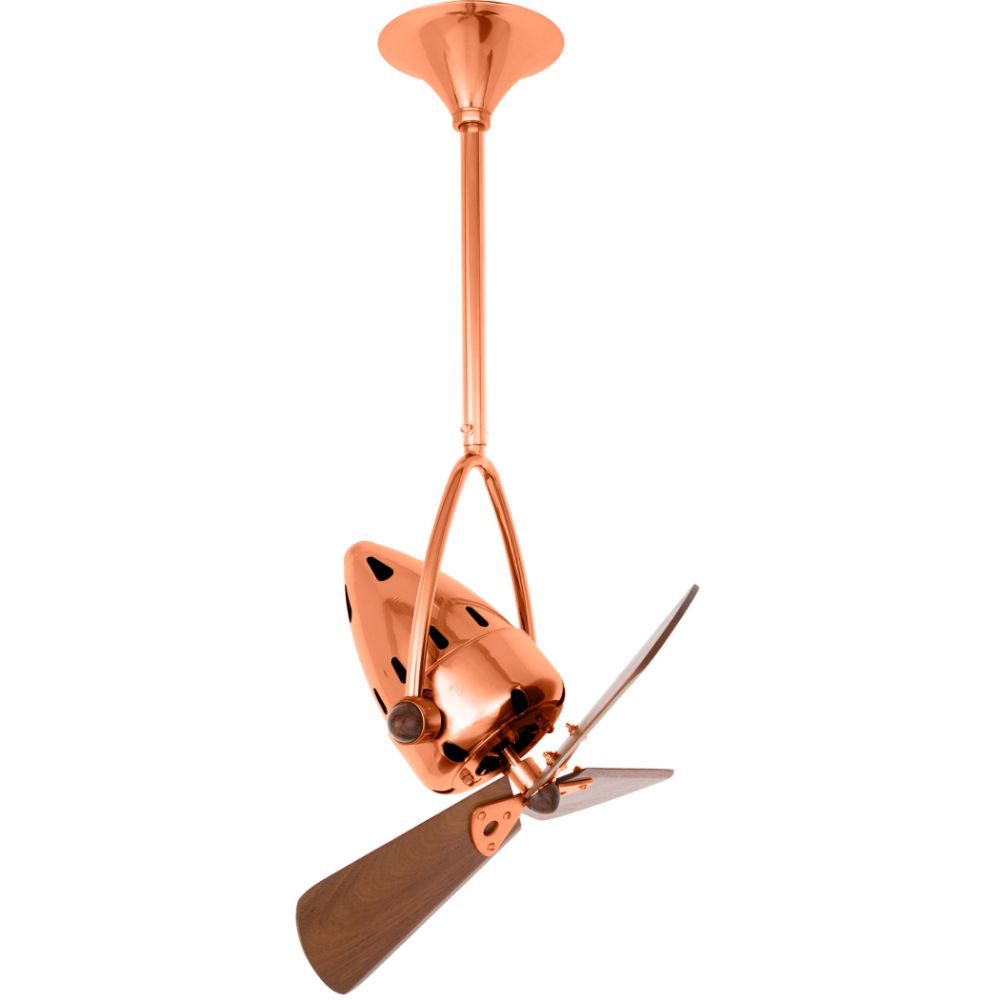 Matthews-Gerbar JD-BRCP-WD Jarold Direcional Ceiling Fan in Brushed Copper with Mahogany blades