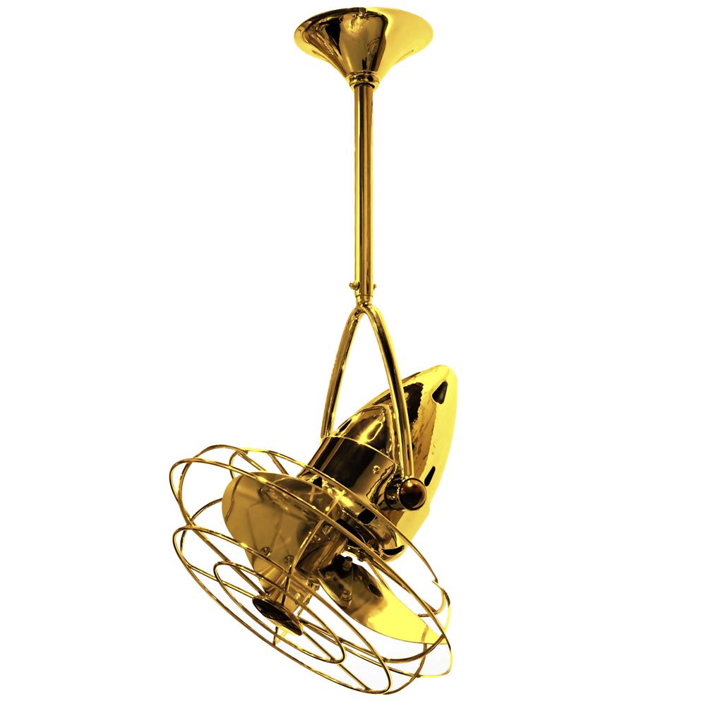 Matthews-Gerbar JD-GOLD-WD Jarold Direcional Ceiling Fan in Ouro with Mahogany blades