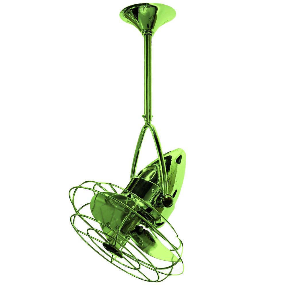 Matthews-Gerbar JD-LTGREEN-MTL Jarold Direcional Ceiling Fan in Jade with Jade blades