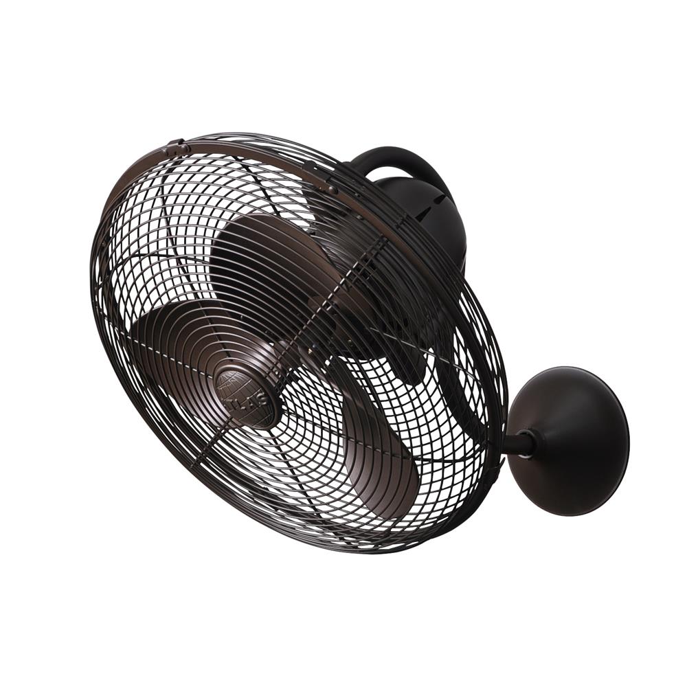 Atlas LL-TB Laura wall Fan in Textured Bronze with Textured Bronze blades