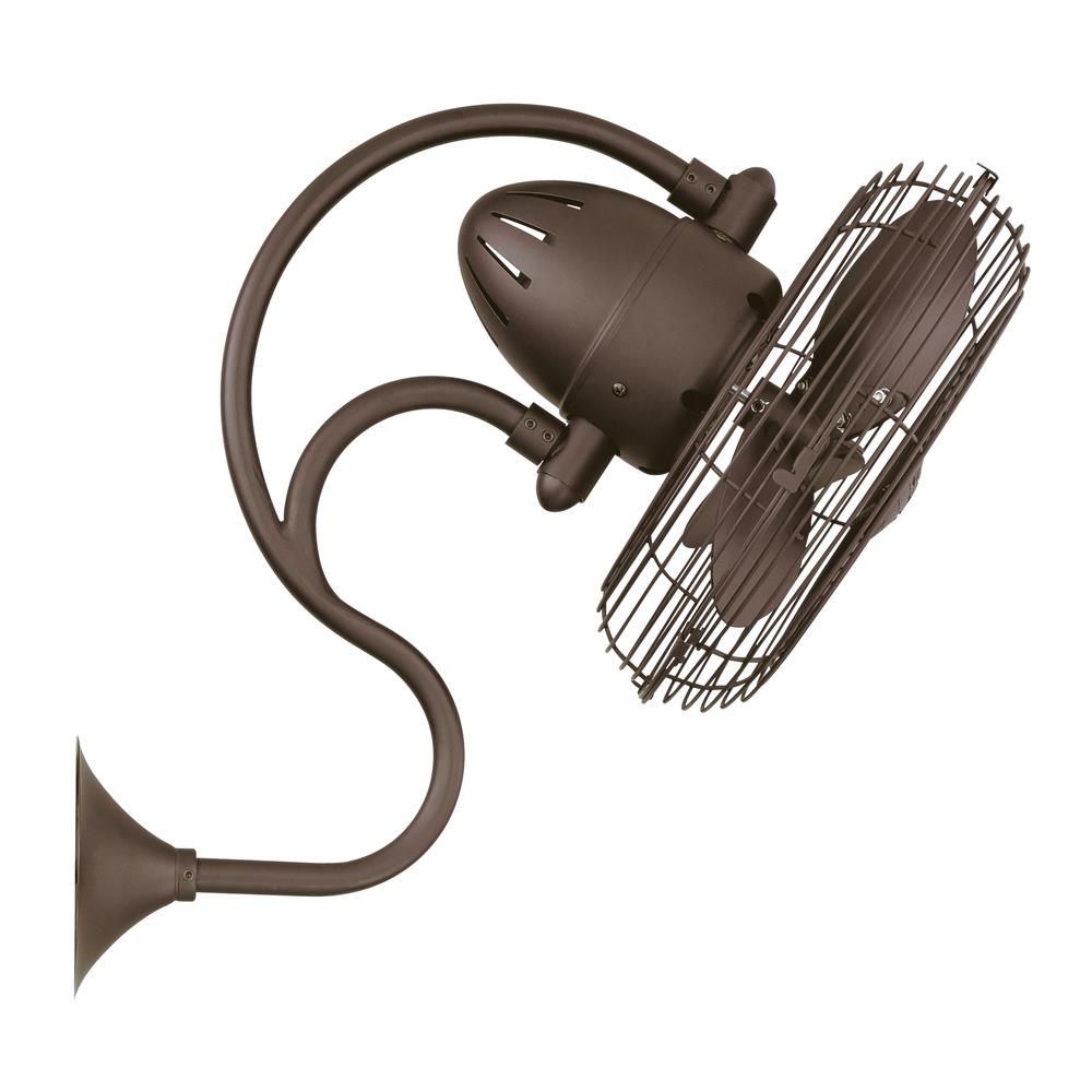 Atlas ME-TB Melody wall Fan in Textured Bronze with Textured Bronze blades