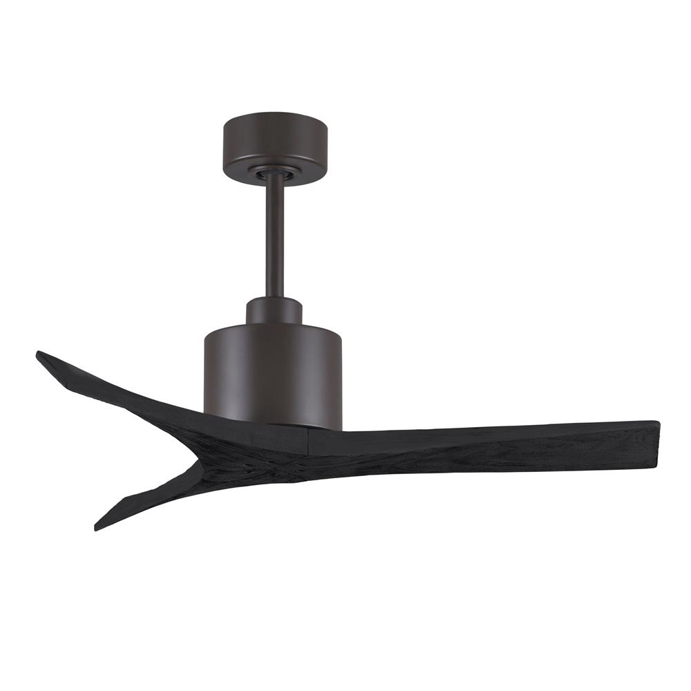 Atlas MW-TB-BK-42 Mollywood Ceiling Fan in Textured Bronze with Matte Black Blades