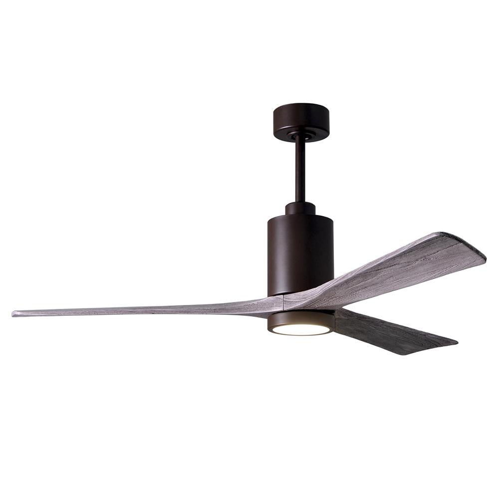 Matthews Fans PA3-TB-BW-60 60" 3 Blade Paddle Fan with Beautiful CNC-Cut Solid Wood Blades in Barnwood Tone.  DC Motor and Remote Included.