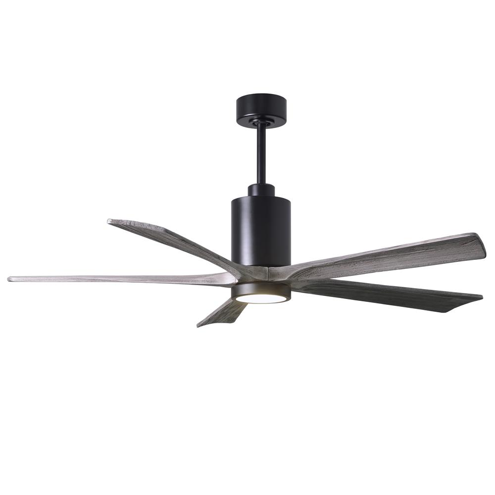 Matthews Fans PA5-BK-BW-60 60" 5 Blade Paddle Fan with Beautiful CNC-Cut Solid Wood Blades in Barnwood Tone.  DC Motor and Remote Included.