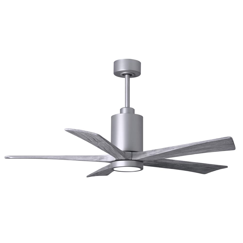 Matthews Fans PA5-BN-BW-52 52" 5 Blade Paddle Fan with Beautiful CNC-Cut Solid Wood Blades in Barnwood Tone.  DC Motor and Remote Included.