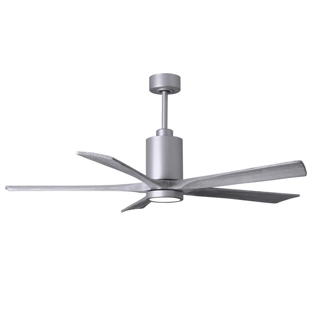 Matthews Fans PA5-BN-BW-60 60" 5 Blade Paddle Fan with Beautiful CNC-Cut Solid Wood Blades in Barnwood Tone.  DC Motor and Remote Included.