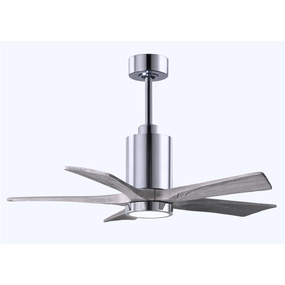 Matthews Fans PA5-CR-BW-42 42" 5 Blade Paddle Fan with Beautiful CNC-Cut Solid Wood Blades in Barnwood Tone.  DC Motor and Remote Included.