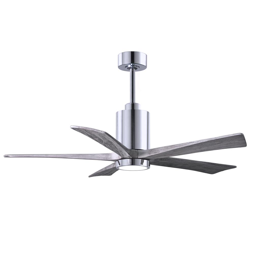Matthews Fans PA5-CR-BW-52 52" 5 Blade Paddle Fan with Beautiful CNC-Cut Solid Wood Blades in Barnwood Tone.  DC Motor and Remote Included.