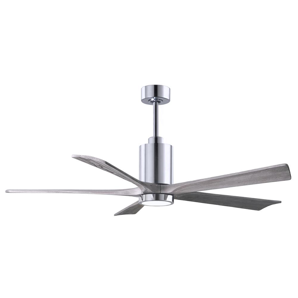 Matthews Fans PA5-CR-BW-60 60" 5 Blade Paddle Fan with Beautiful CNC-Cut Solid Wood Blades in Barnwood Tone.  DC Motor and Remote Included.