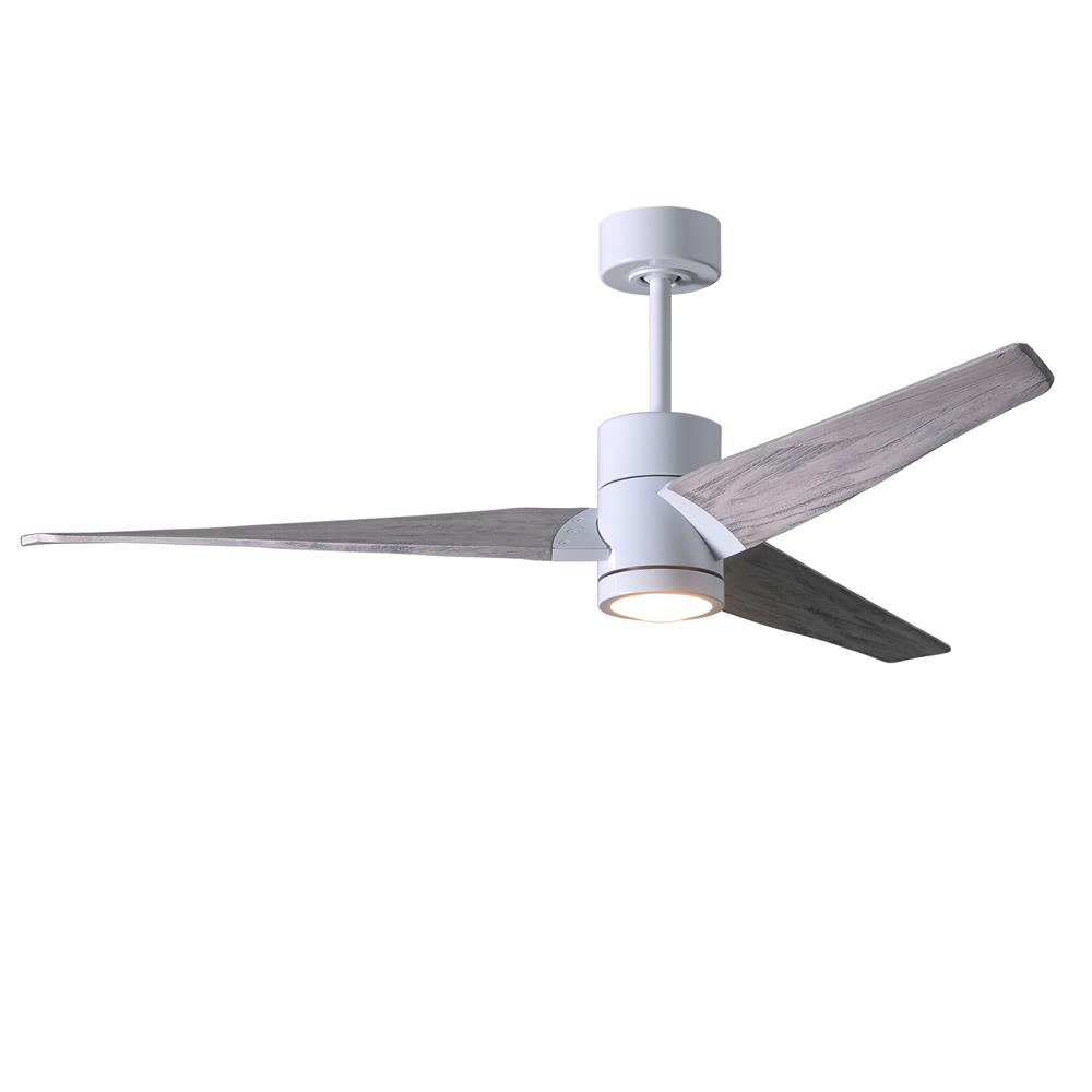 Atlas SJ-WH-BW-52 Super Janet Ceiling Fan in Gloss White with Barn Wood Tone blades