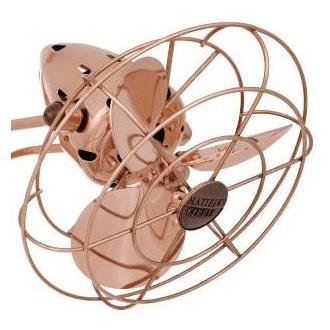 Matthews-Gerbar MetalFH-CP Fan Head Set Ceiling Fan in Polished Copper with Polished Copper blades