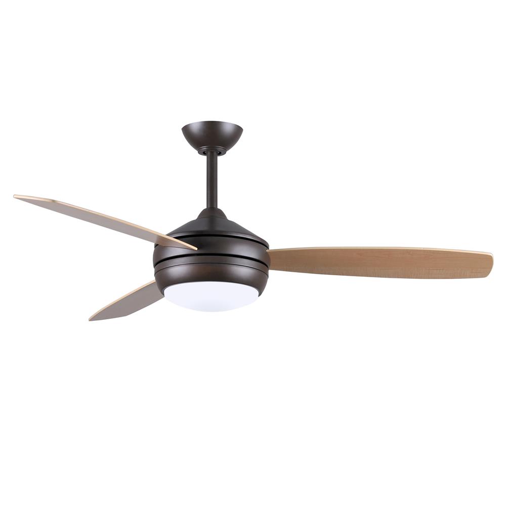 Atlas T24-TB-MABW-52 T-24 Ceiling Fan in Textured Bronze with Maple/Barn Wood Blades