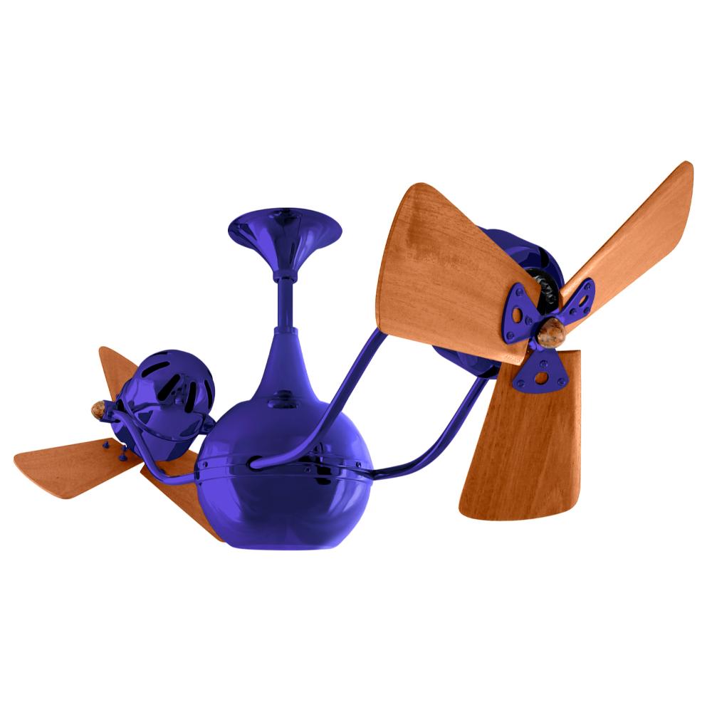 Matthews-Gerbar VB-BLUE-WD Vent-Bettina Ceiling Fan in Blue with Mahogany blades
