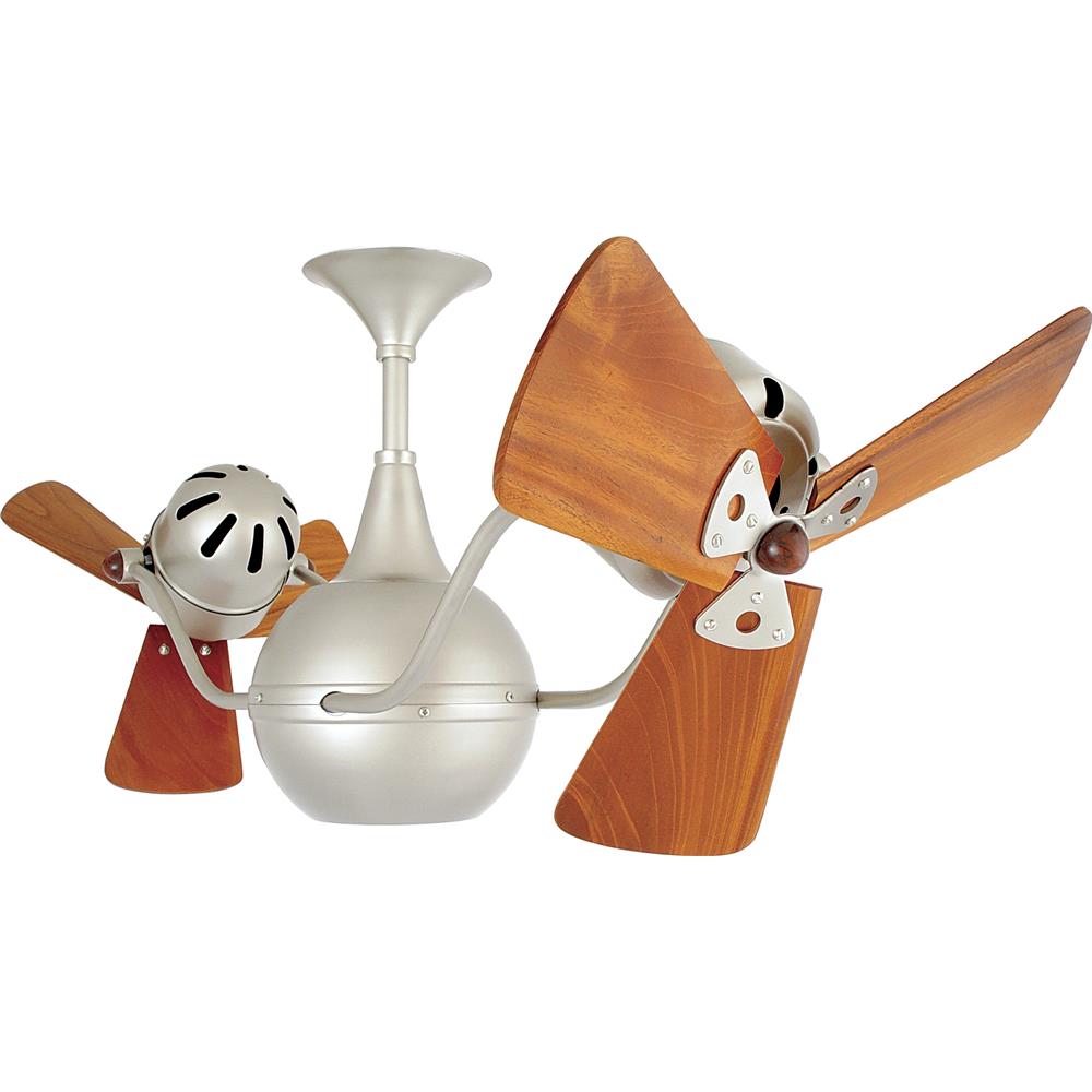 Matthews-Gerbar VB-BN-WD Vent-Bettina Ceiling Fan in Brushed Nickel with Mahogany blades
