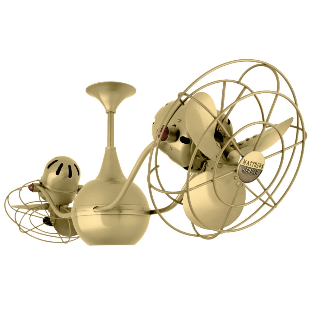 Matthews-Gerbar VB-BRBR-MTL Vent-Bettina Ceiling Fan in Brushed Brass with Brushed Brass blades