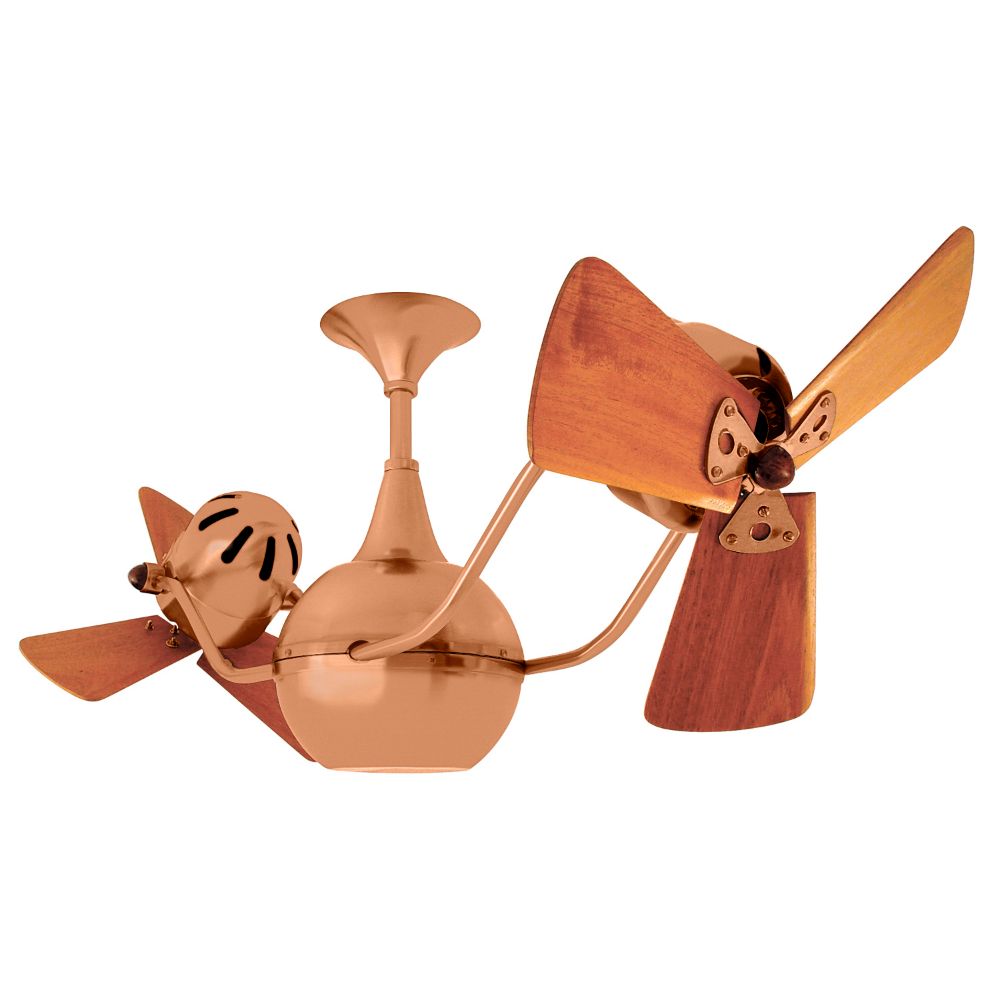 Matthews-Gerbar VB-BRCP-WD Vent-Bettina Ceiling Fan in Brushed Copper with Mahogany blades