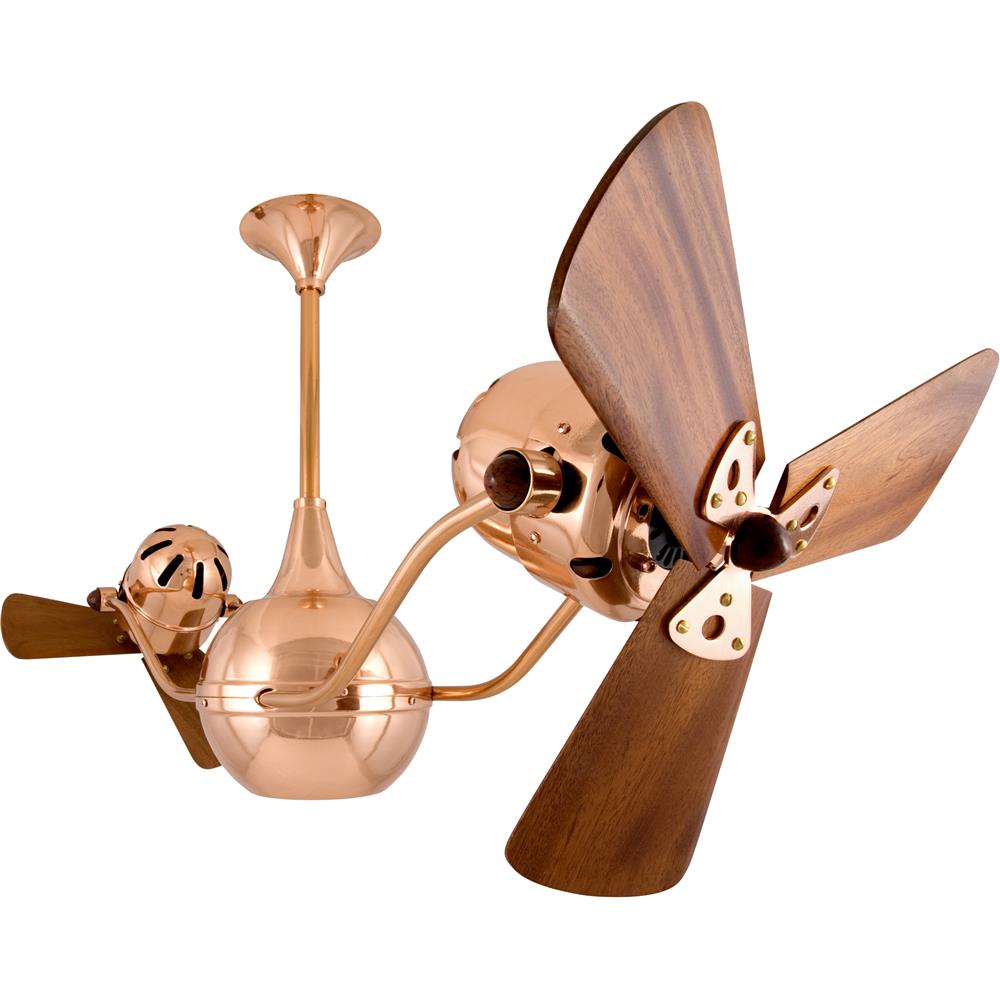 Matthews-Gerbar VB-CP-WD Vent-Bettina Ceiling Fan in Polished Copper  with Mahogany blades