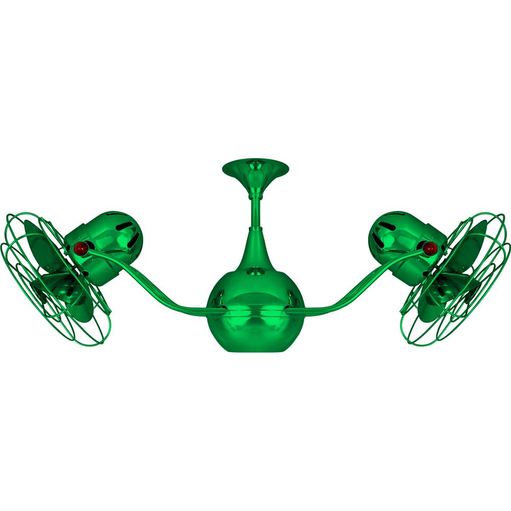 Matthews-Gerbar VB-GREEN-MTL Vent-Bettina Ceiling Fan in Green with Esmerelda blades