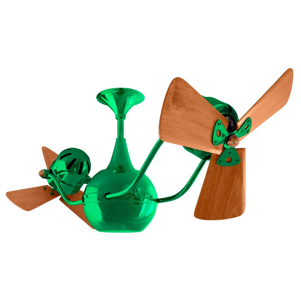 Matthews-Gerbar VB-GREEN-WD Vent-Bettina Ceiling Fan in Green with Mahogany blades