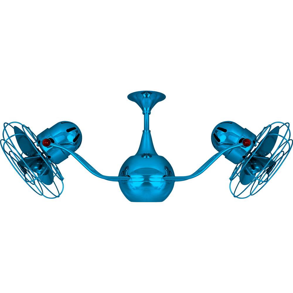 Matthews-Gerbar VB-LTBLUE-MTL Vent-Bettina Ceiling Fan in Light Blue with Agua Marinha blades