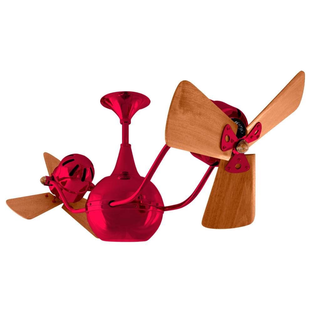 Matthews-Gerbar VB-RED-WD Vent-Bettina Ceiling Fan in Red with Mahogany blades