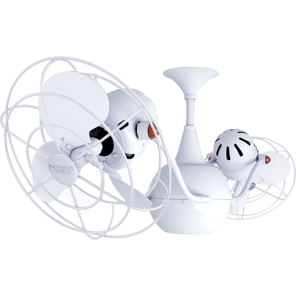 Matthews-Gerbar VB-WH-MTL Vent-Bettina Ceiling Fan in Gloss White with White blades