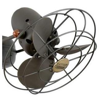 Atlas AT-FH-MTL-SAF-BN Aluminium Fan Head with Safety Cage - Brushed Nickel (Replacement Parts)
