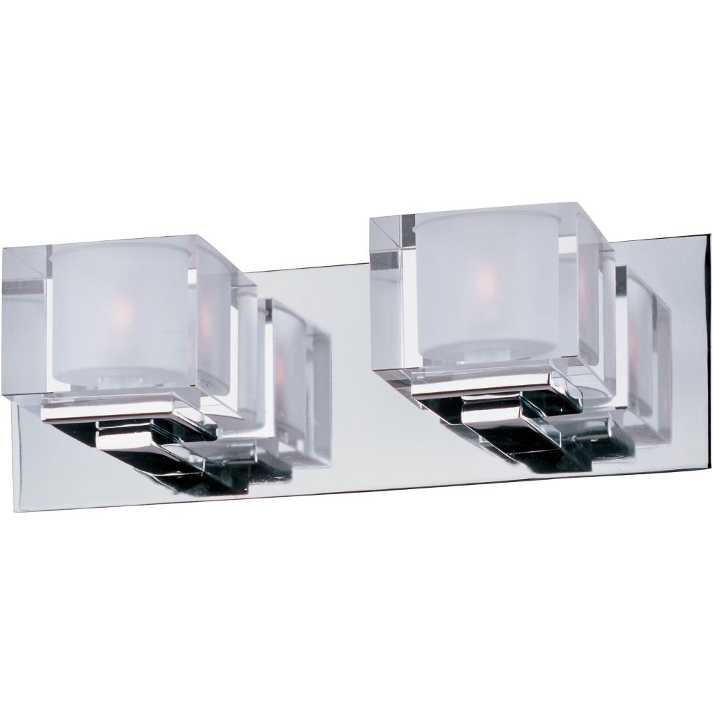 Maxim Lighting 10002CLPC Cubic 2-Light Bath Vanity in Polished Chrome