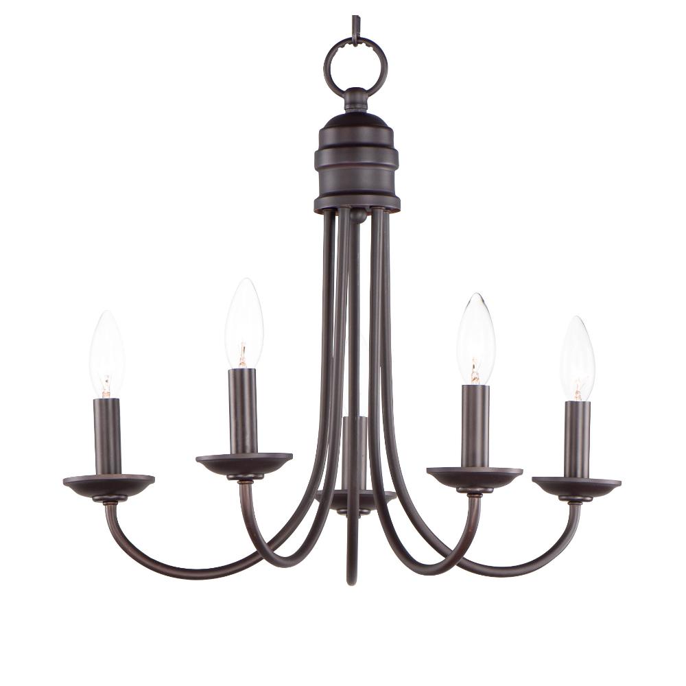 Maxim Lighting 10345OI Logan 5-Light Candle Chandelier in Oil Rubbed Bronze
