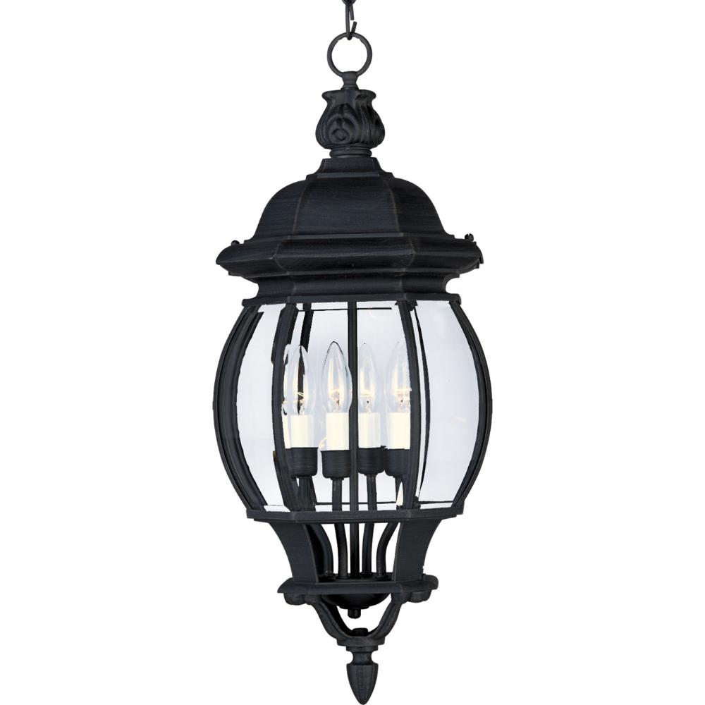 Maxim Lighting 1039BK Crown Hill 4-Light Outdoor Hanging Lantern in Black