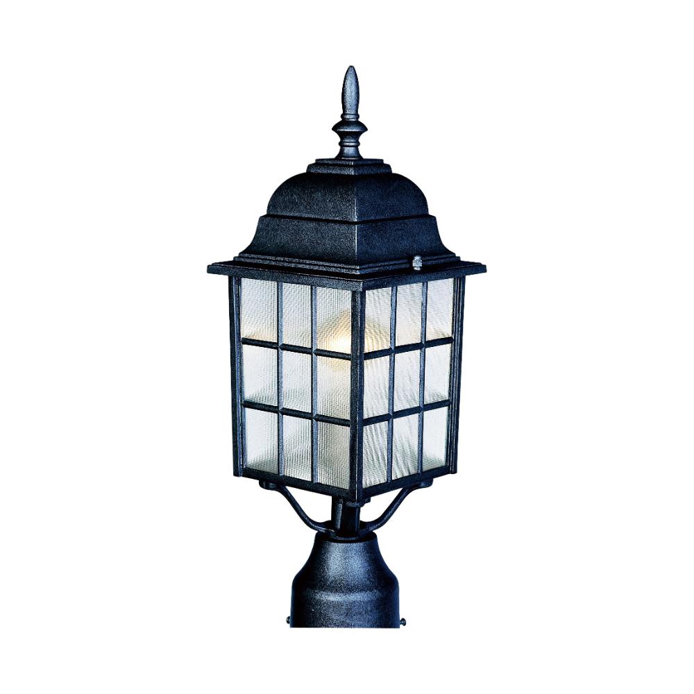 Maxim Lighting 1052BK North Church 1-Light Outdoor Pole/Post Lantern in Black