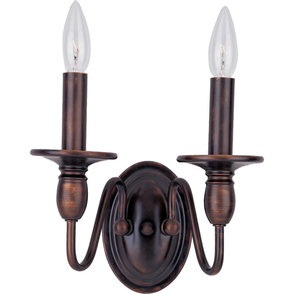 Maxim Lighting 11032OI Towne 2-Light Wall Sconce in Oil Rubbed Bronze