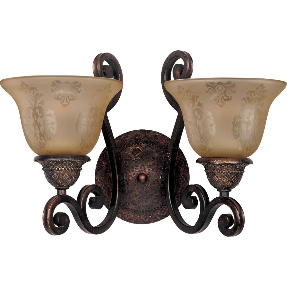 Maxim Lighting 11247SAOI Symphony 2-Light Wall Sconce in Oil Rubbed Bronze
