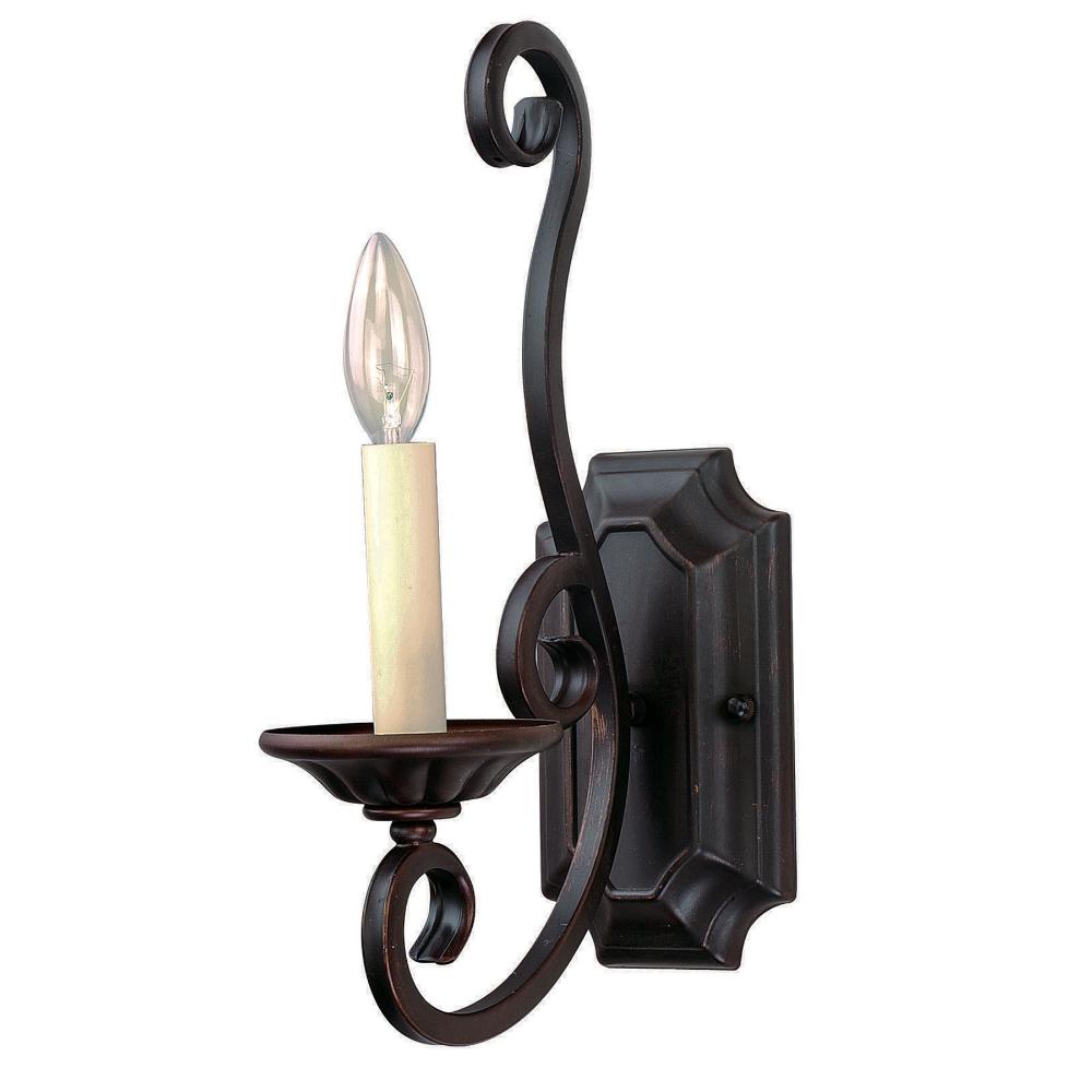 Maxim Lighting 12217OI Manor 1-Light Wall Sconce in Oil Rubbed Bronze