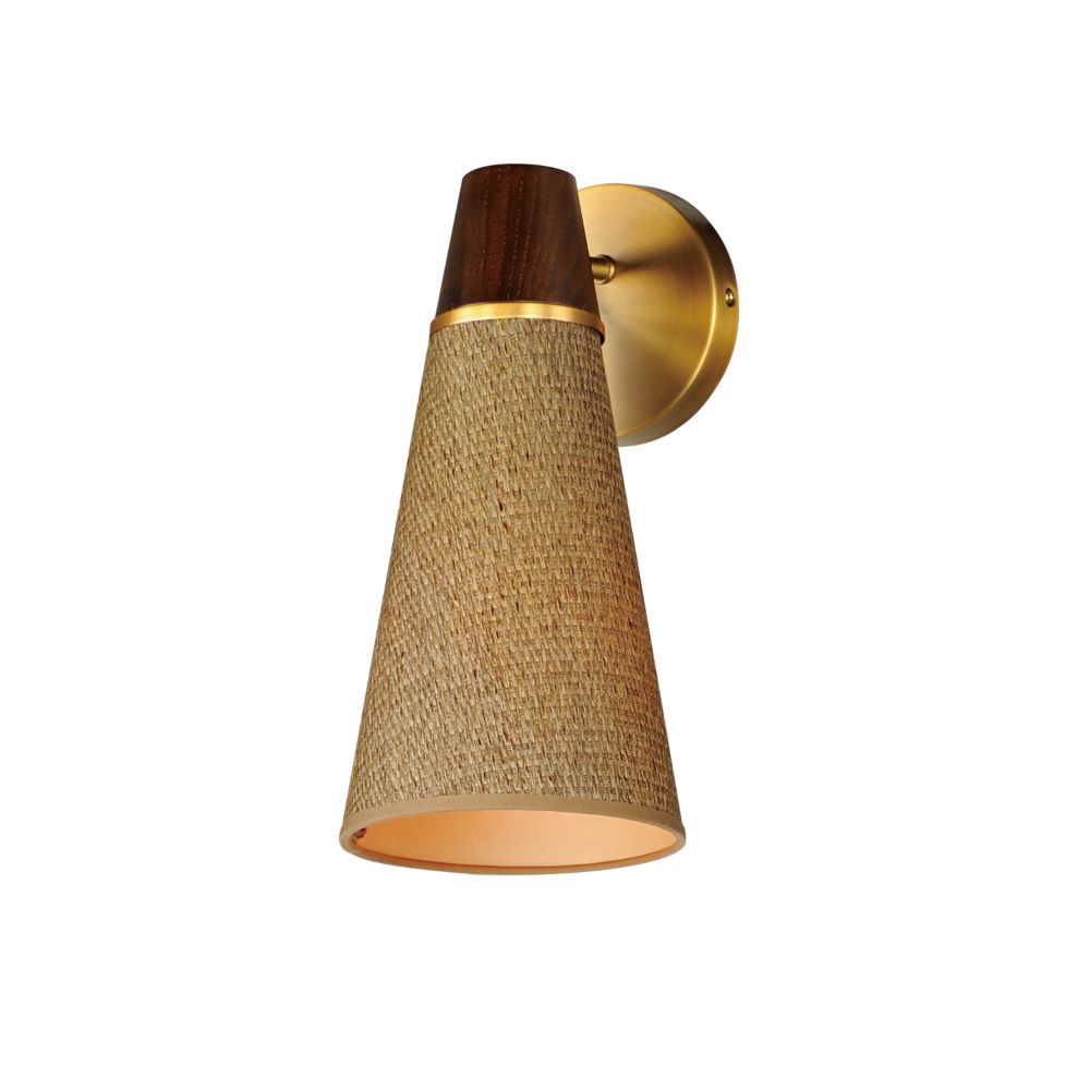 Maxim Lighting 14480GCNAB Sumatra 1-Light Sconce - Natural Aged Brass Finish
