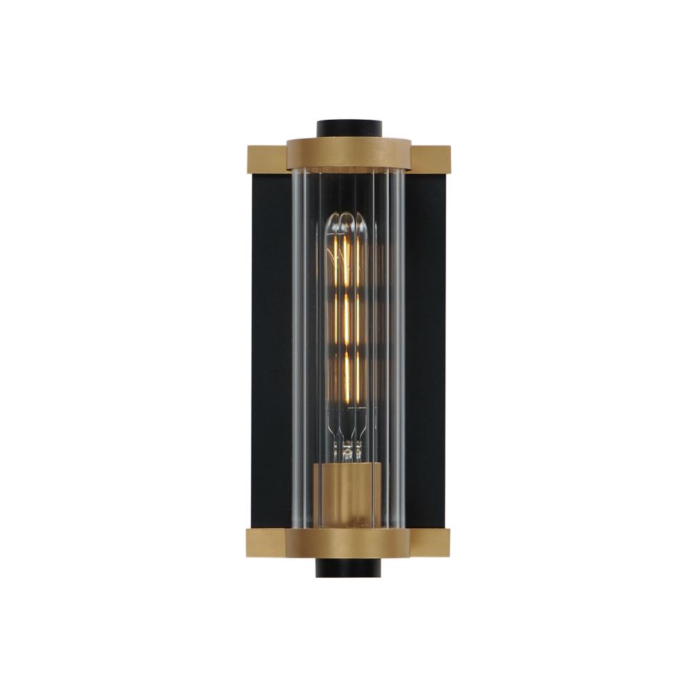 Maxim Lighting 16120CRBKAB Opulent-Outdoor Wall Mount in Black / Antique Brass
