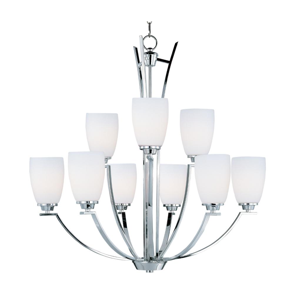 Maxim Lighting 20026SWPC Rocco 9-Light Chandelier in Polished Chrome