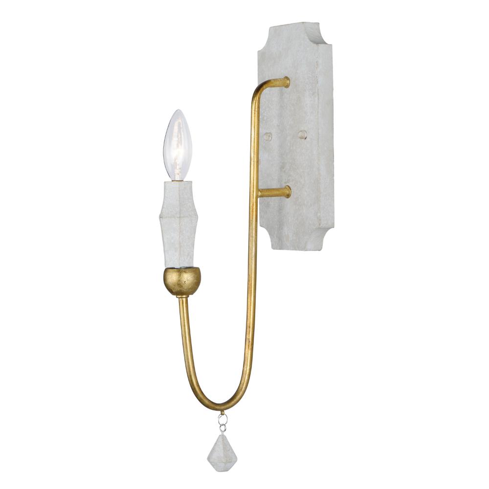 Maxim Lighting 22432CSTGL Claymore 1-Light Wall Sconce in Claystone / Gold Leaf