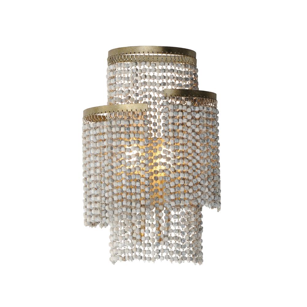 Maxim Lighting 22460WWDGS Fontaine 2-Light Wall Sconce in Golden Silver