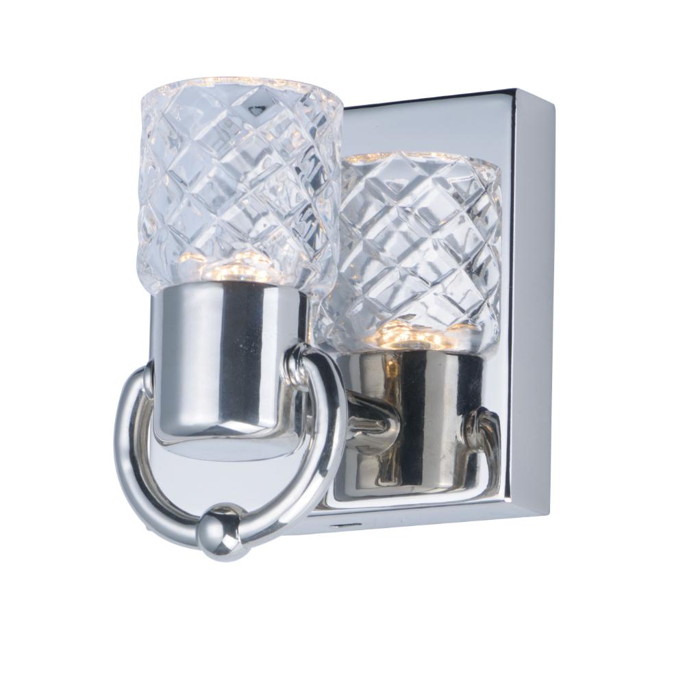 Maxim Lighting 24701CLPN Crystol 1-Light LED Wall Sconce in Polished Nickel